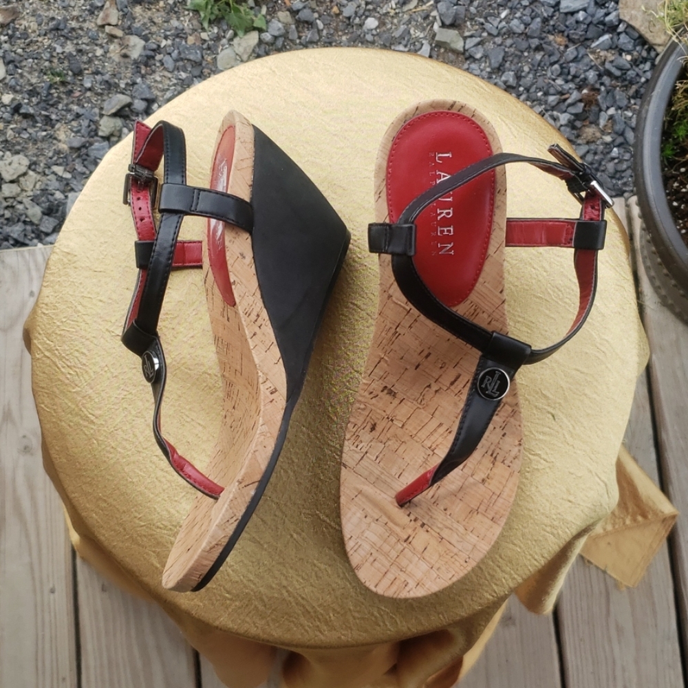 Lauren Ralph Lauren Cork sandals size 7